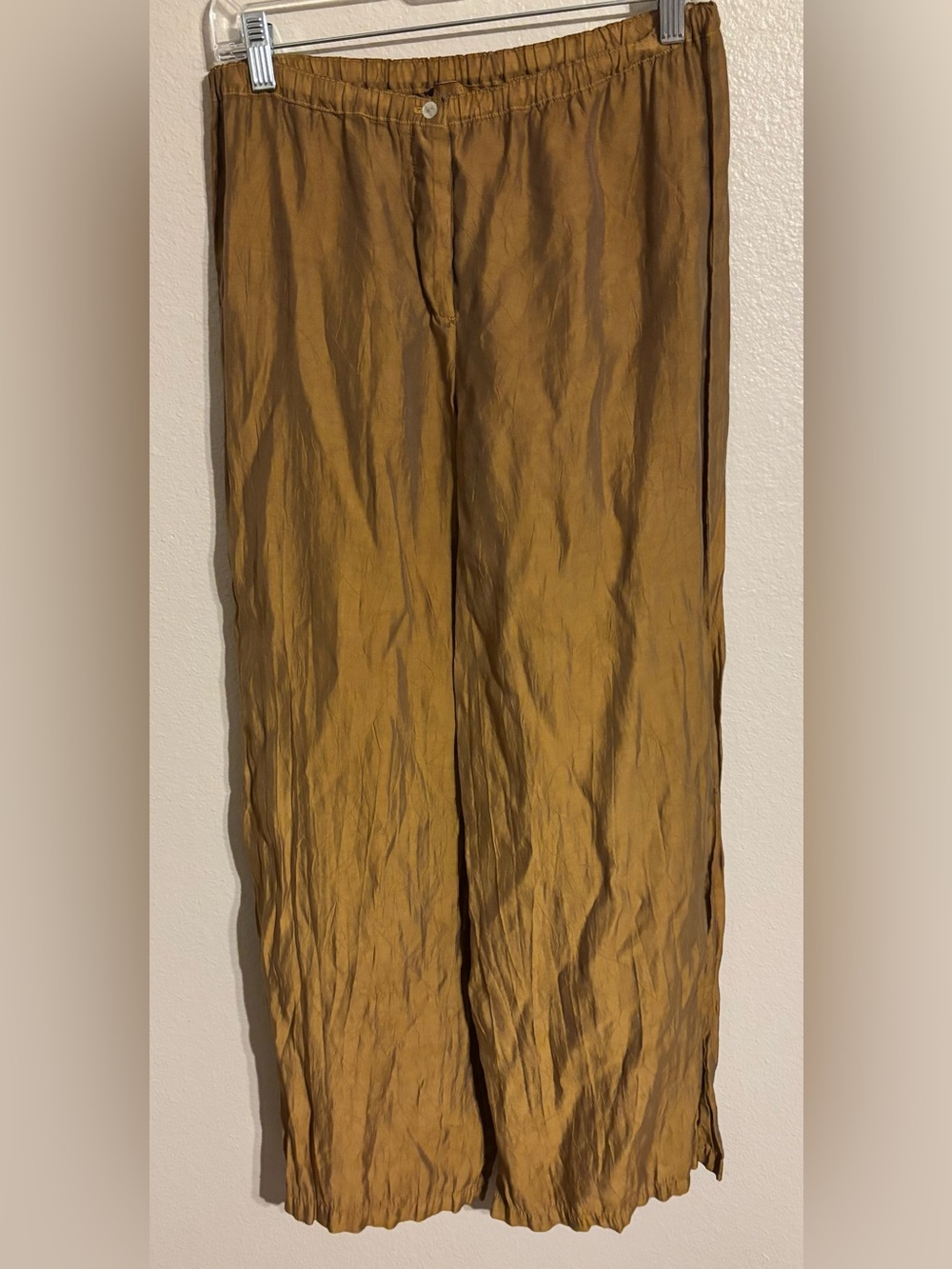 cut loose Bronze Wide-Leg Sheer Pants
